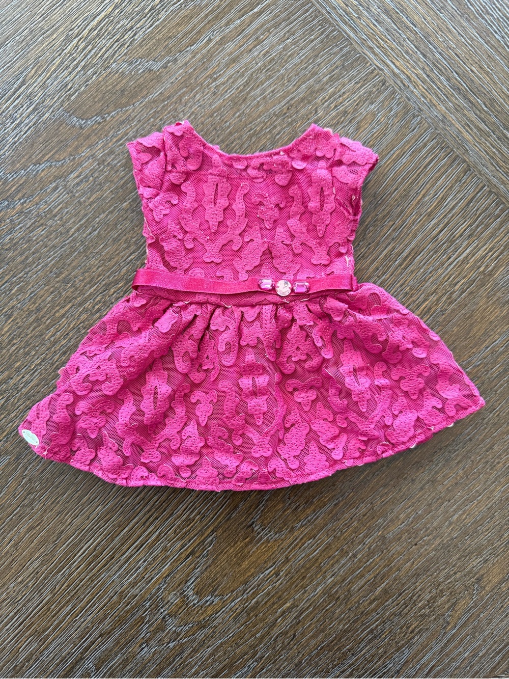 Retired American Girl Doll Merry Magenta Pink Lace Dress Only